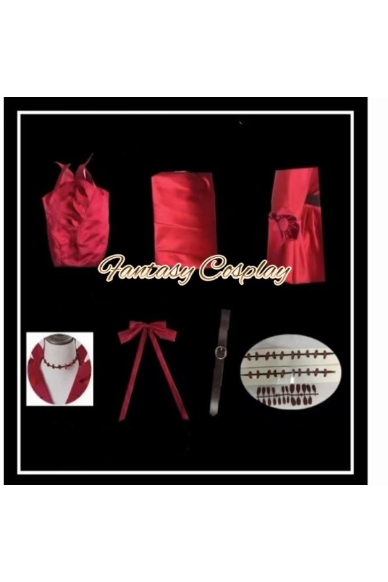 Identity V Bloody Queen Mary Red Formal Dress Cosplay Costume